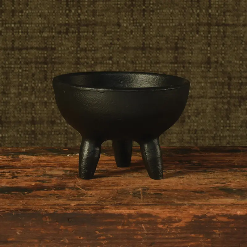 Naomi Taper / Incense Holder, Black - Matte Black Set Of 2 By HomArt