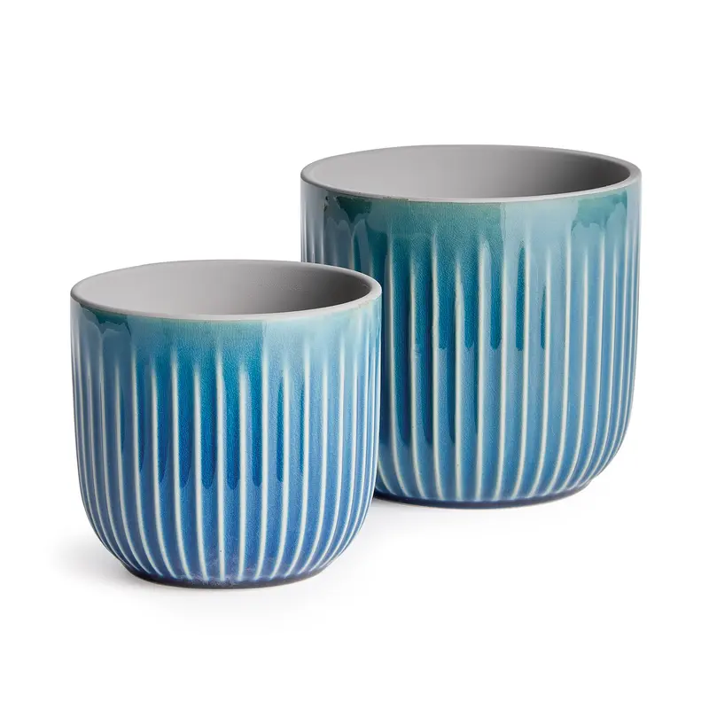 NAPA Home & Garden, ALBA POTS BLUE, SET OF 2,N3EN02BL