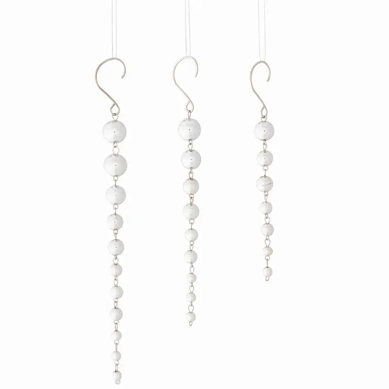 Napa Home Garden, BEAD ICICLE ORNAMENT ,SET OF 3,z4504sv