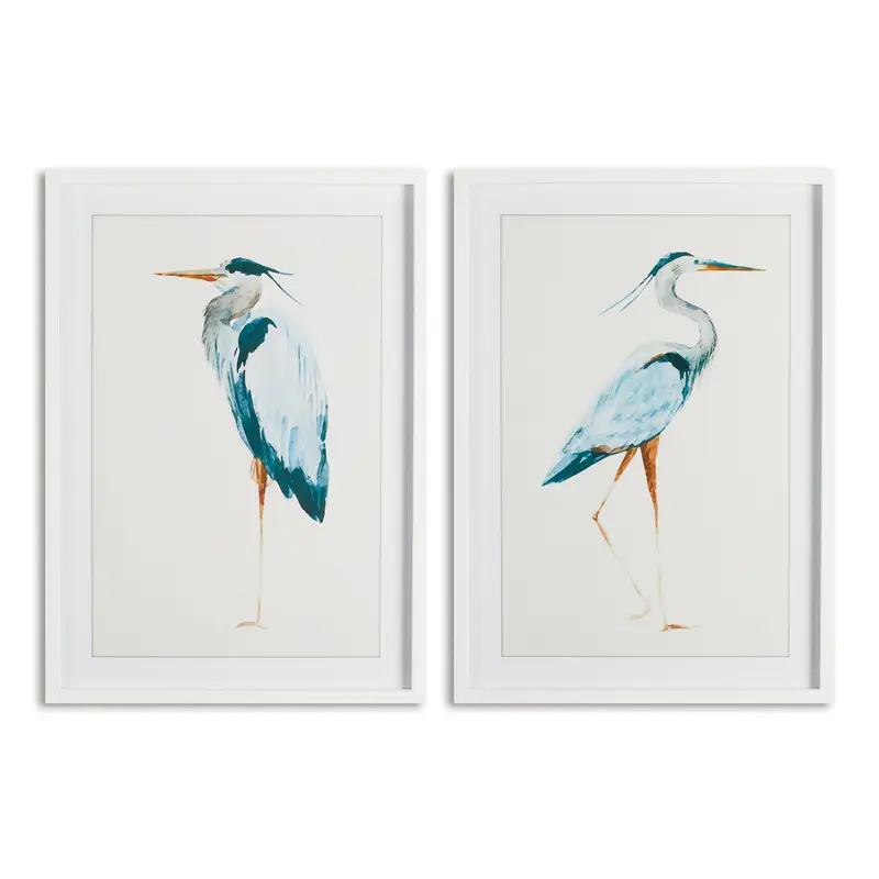 NAPA Home & Garden, BLUE HERON PRINTS, SET OF 2,NH223