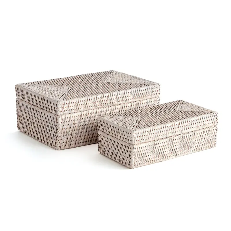 NAPA Home & Garden, Burma Rattan Rectangular Lidded Boxes Collection