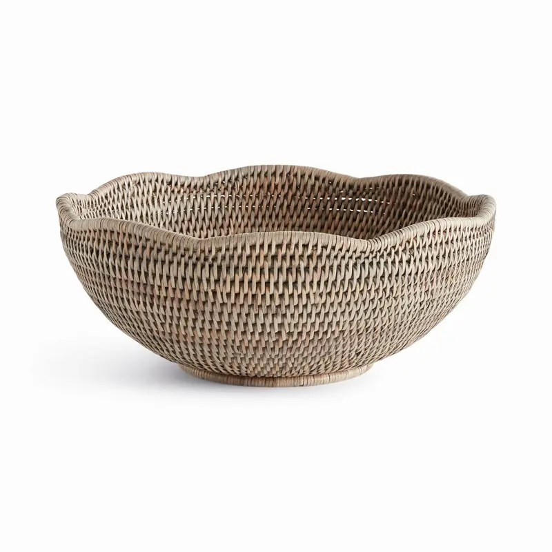 NAPA Home & Garden, Burma Rattan Scalloped Edge Bowl Collection