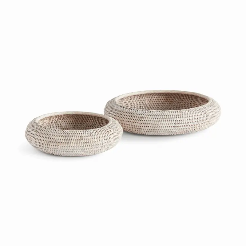 NAPA Home & Garden, BURMA RATTAN SHALLOW DISPLAY BOWLS
