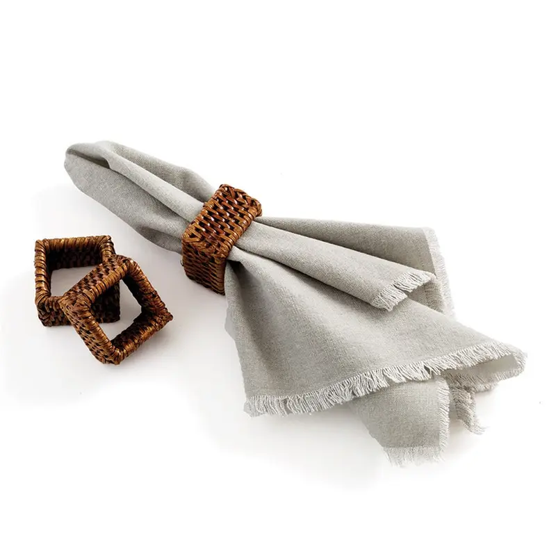 Napa Home Garden, BURMA RATTAN SQUARE NAPKIN RING,tn237