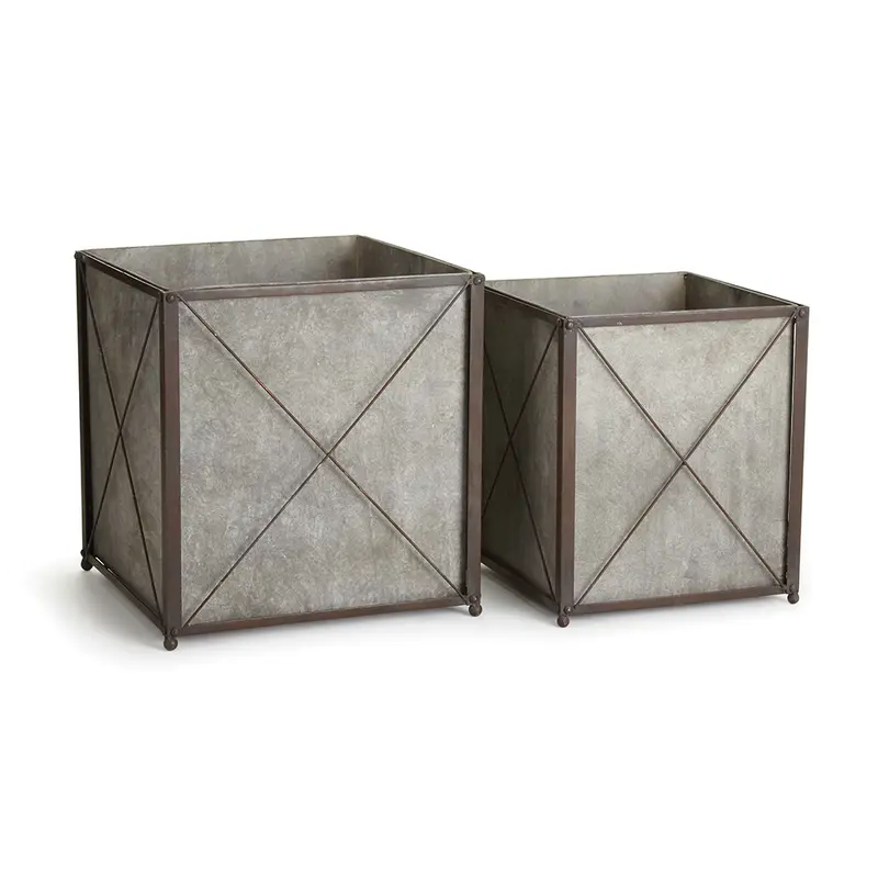 NAPA Home & Garden, CEDAR RIDGE CACHEPOTS, SET OF 2,KN220