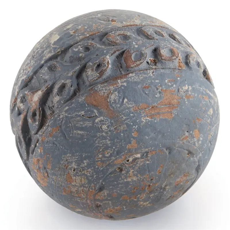 Napa Home Garden, CHATEAUX 6" CARVED WD GARLAND ORB,ra208