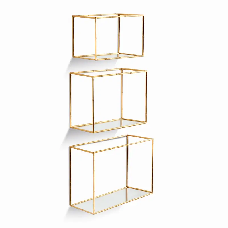 NAPA Home & Garden, DAPHNE MIRRORED WALL SHELVES, SET OF 3,N5TY05
