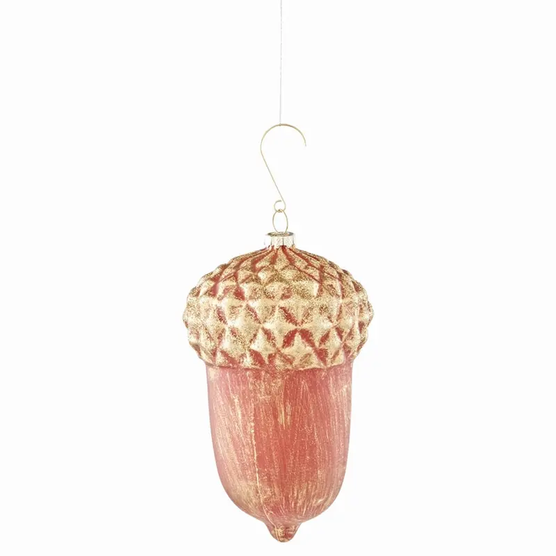 Napa Home Garden, GLASS ACORN 5.5"H ORNAMENT,z4401gdr