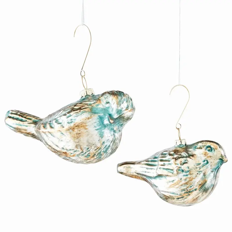 Napa Home Garden, GLASS BIRD ORNAMENTS ,SET OF 2,z4408fgy
