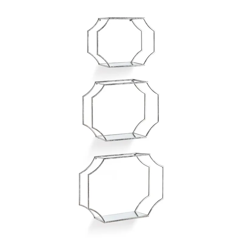 NAPA Home & Garden, HUDSON MIRRORED WALL SHELVES, SET OF 3,N3TY201SV