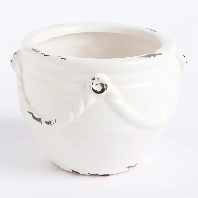 Napa Home Garden, MINI TUSCANY ROPE BOWL WHITE,f5144w
