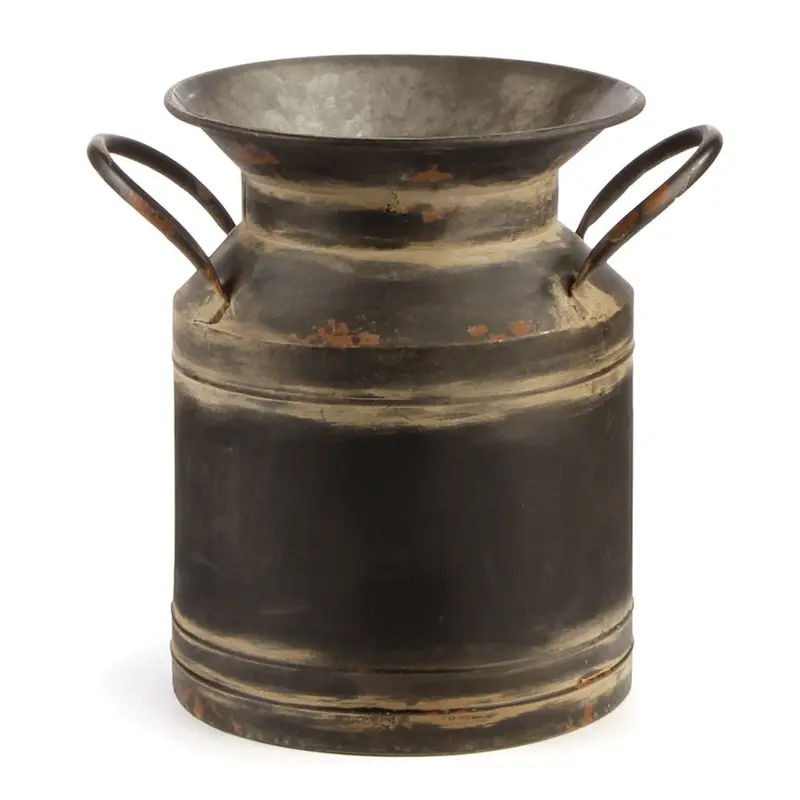 Napa Home Garden, PARIS VINTAGE 12" TIN JUG RSTD BLK,h413mbk