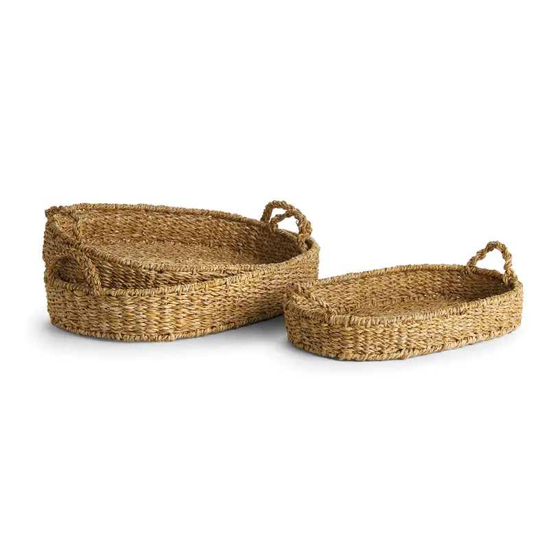 NAPA Home & Garden, SEAGRASS OVAL TRAYS, SET OF 3,N2SG05