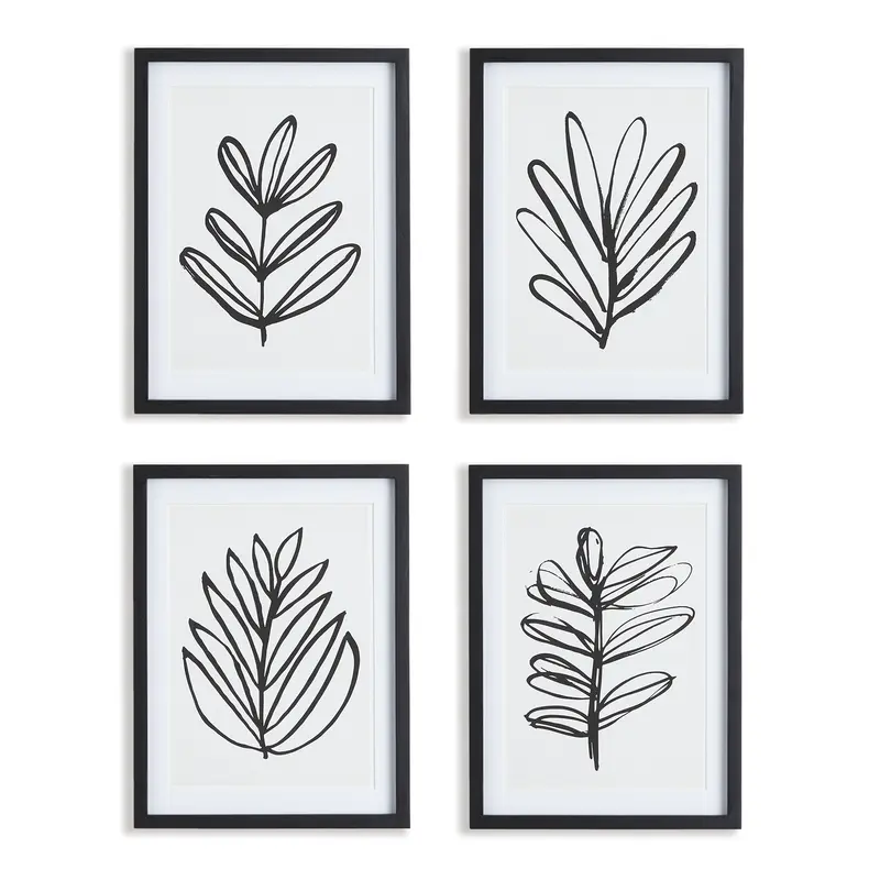 NAPA Home & Garden, SKETCHED LEAF PRINTS, SET OF 4,NNH545