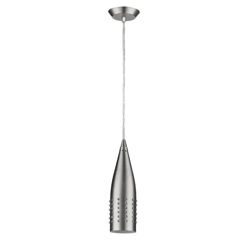 Narrow Silver Hanging Light with Glass Studs By Homeroots