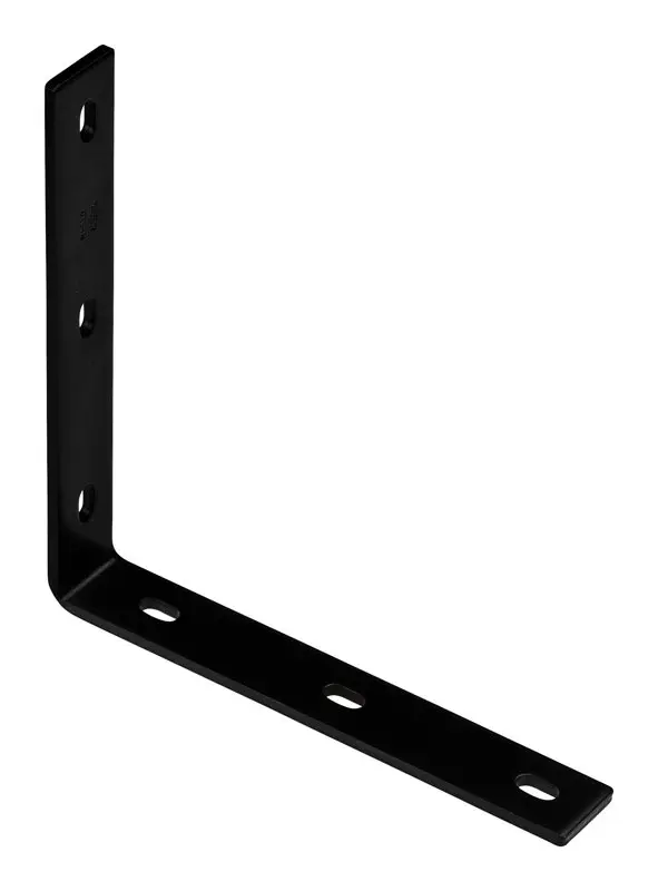 National Hardware 10.25 in. H X 1.5 in. W X 0.25 in. D Black Carbon Steel Inside/Outside Corner Brace (Pack of 5)