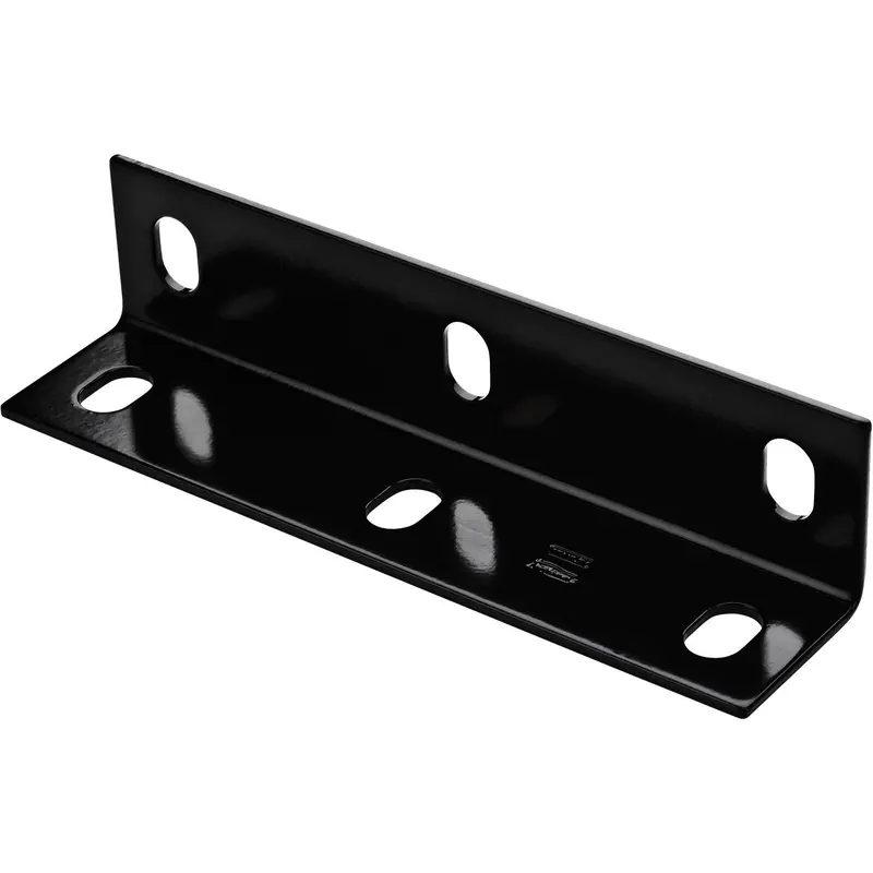 National Hardware 2.1 in. H x 9 in. W x 0.125 in. D Black Carbon Steel Wide Corner Brace (Pack of 5). - Deal of The Week