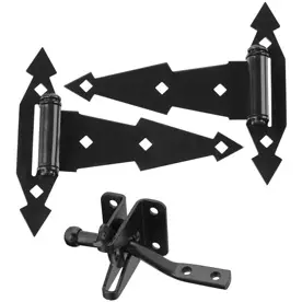 National Hardware 8 in. L Black Steel Gate Hardware Kit 1 pk - Open Box
