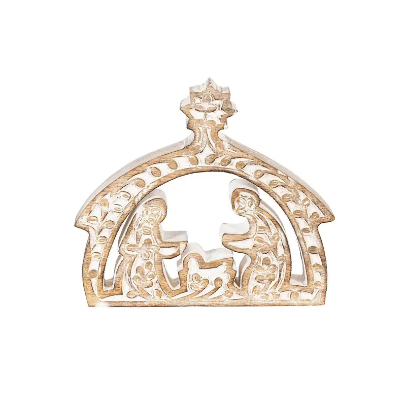Nativity Table Décor Nativity Embossed Wood, 7.75"L