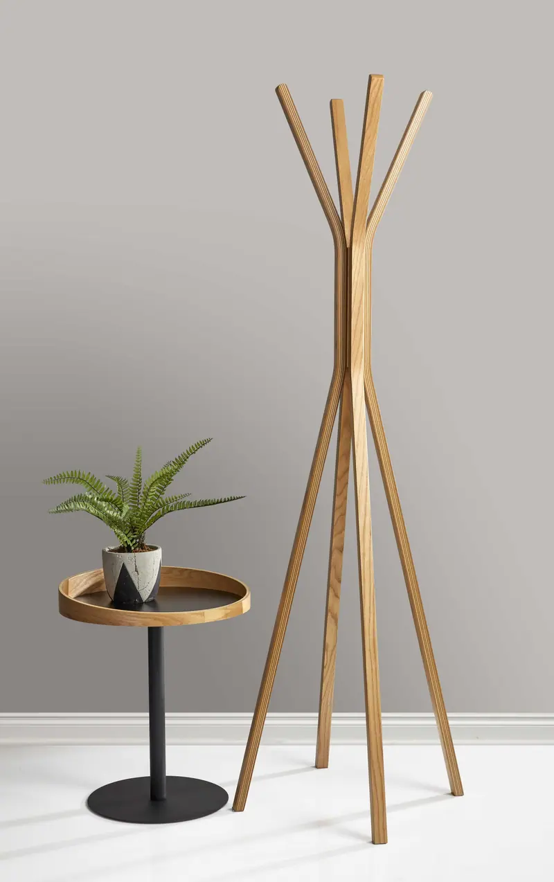 Natural  Coat Rack By Homeroots