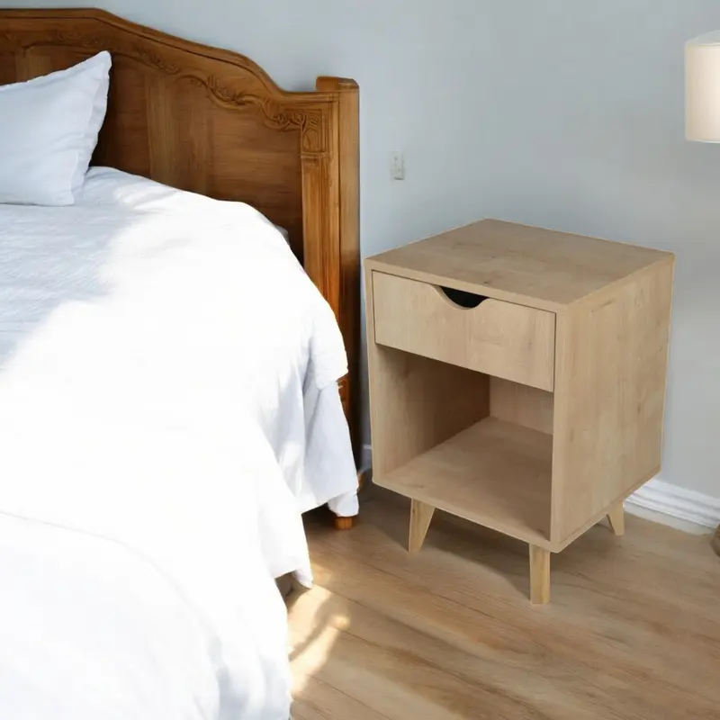 Natural One Drawer Nightstand By Homeroots