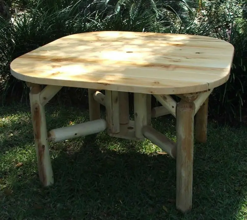 Natural Wood Roundabout Table By Homeroots
