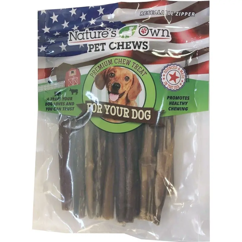 Nature’s Own USA Premium Bully Sticks Beef Dog Chews Value Pack 8 oz