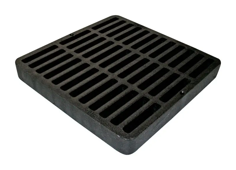 NDS 9 in. Black Square Polyolefin Drain Grate - Deal of The Week