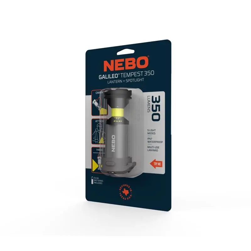 Nebo 350 lm Gray Lantern