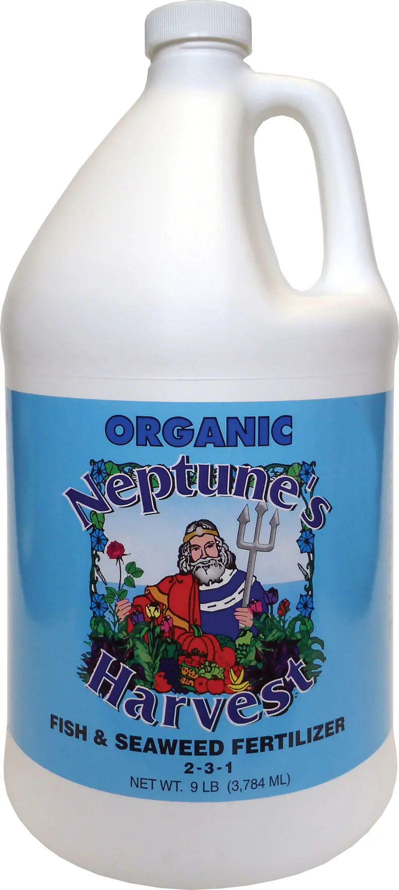 Neptune’s Harvest Fish and Seaweed Fertilizer 2-3-1 Organic Liquid Plant Food for Gardens 1 gal - Open Box