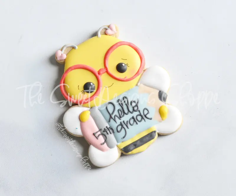 Nerdy Bee with Pencil - Cookie Cutter