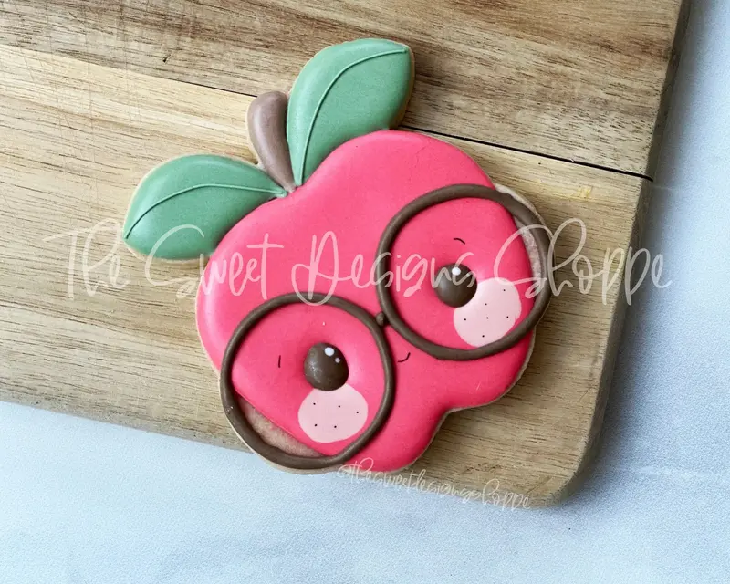 Nerdy Cute Apple - Cookie Cutter