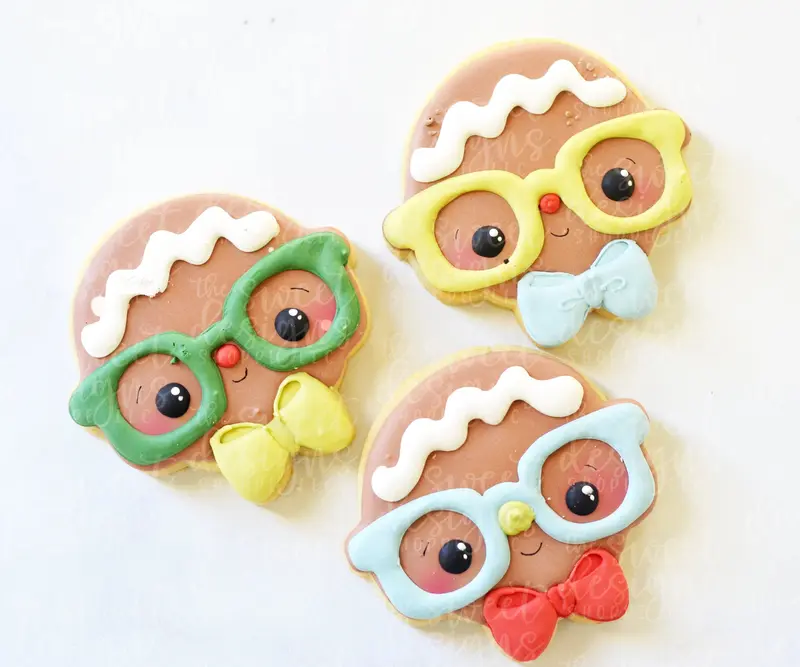 Nerdy Gingerboy Face - Cookie Cutter