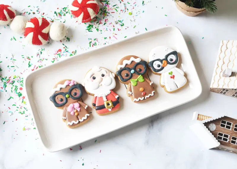Nerdy Gingerboy / Snowman - Cookie Cutter