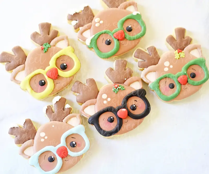 Nerdy Reindeer Face - Cookie Cutter