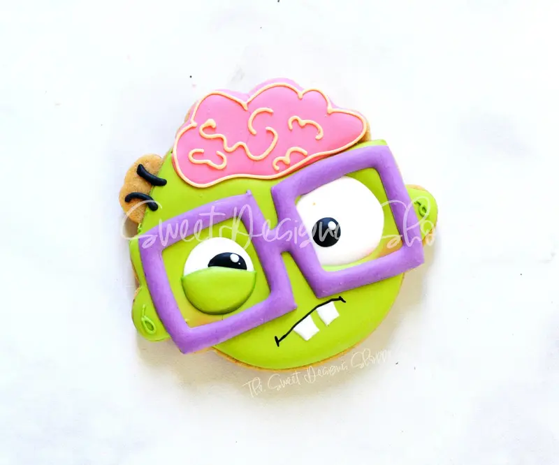 Nerdy Zombie Face - Cookie Cutter