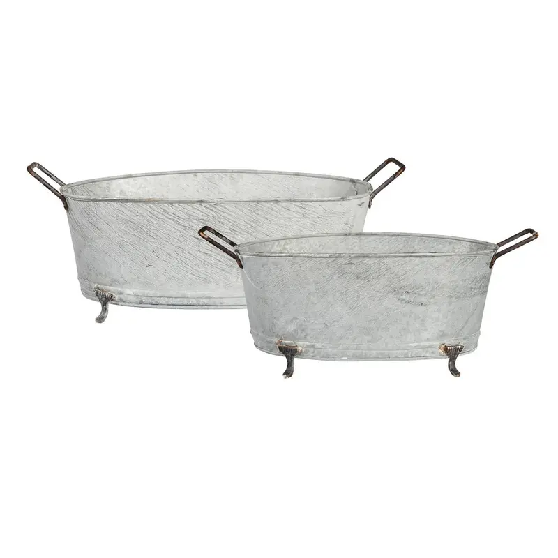 Nested Clawfoot Bathtub Inspired Planter, Set of 2