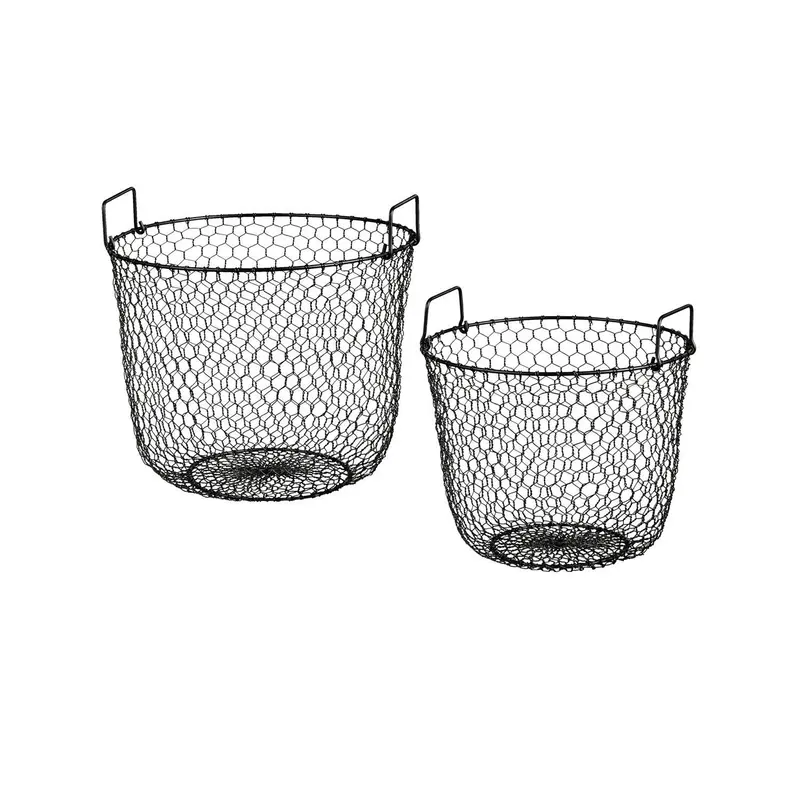 Nested Metal Mesh Basket, Set of 2
