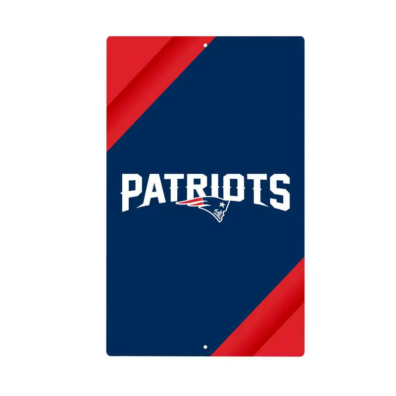 New England Patriots Logo Sign USA Metal Wall Sign, 7.5" x 11.5"
