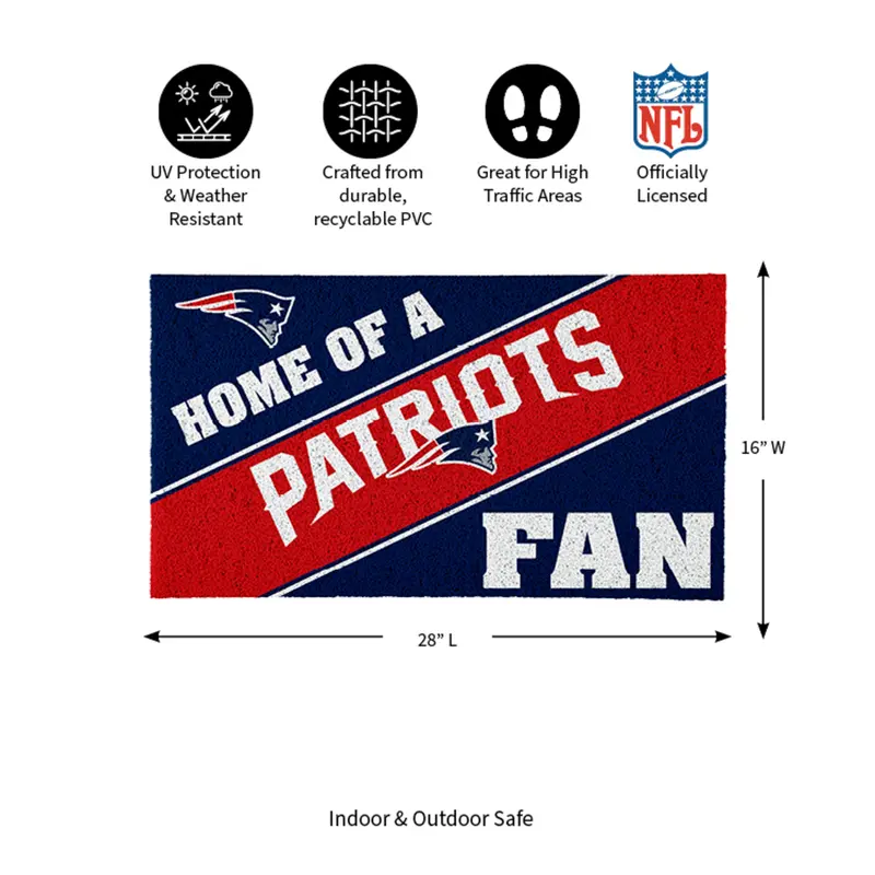 New England Patriots, PVC Mat COLOR, Home of a Fan