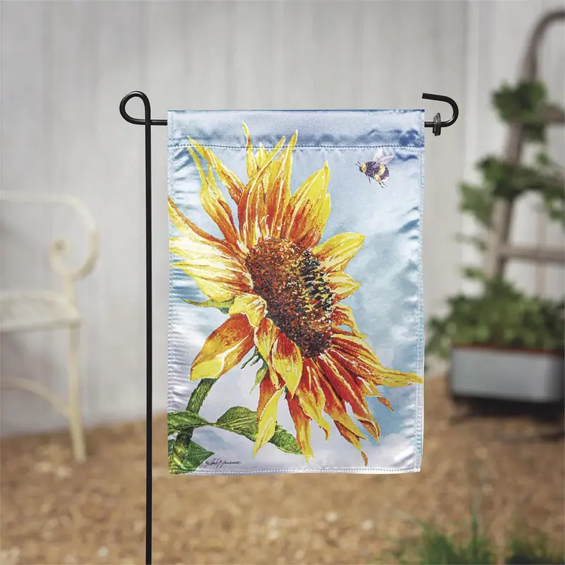 New Morning Sunflower Lustre Garden Flag
