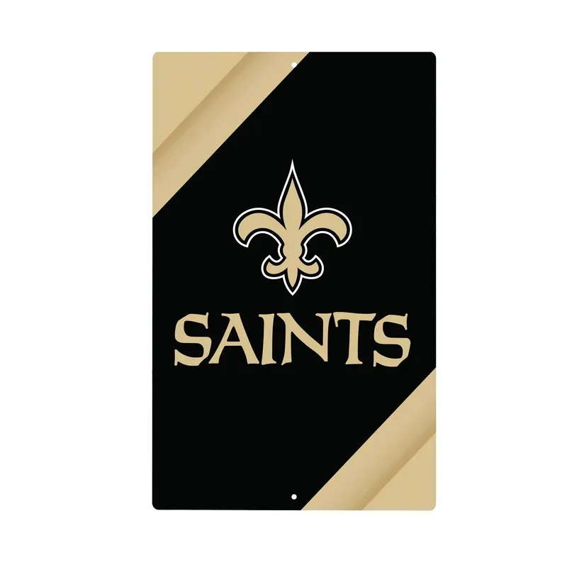New Orleans Saints Logo Sign USA Metal Wall Sign, 7.5" x 11.5"