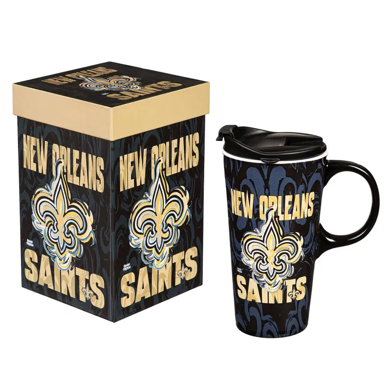 New Orleans Saints, Travel Latte, Justin Patten Logo