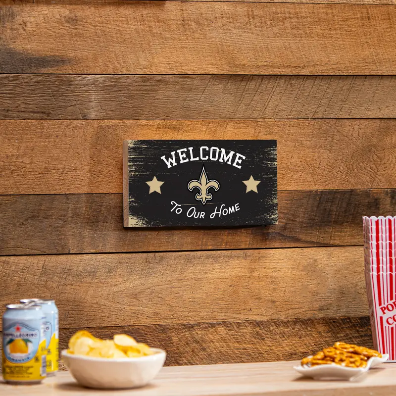 New Orleans Saints Wood Wall Sign, 6x11