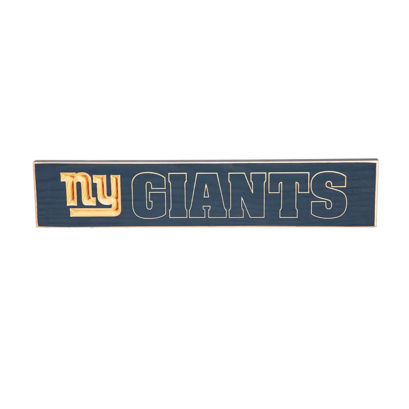 New York Giants Engraved Wood Sign, 3.5" x 18"