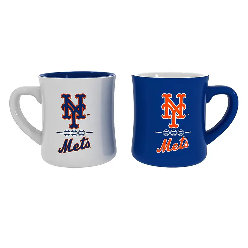 New York Mets 10oz Ceramic Cup Set, 2pc