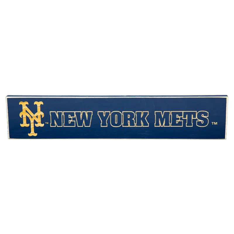 New York Mets Engraved Wood Sign, 3.5" x 18"