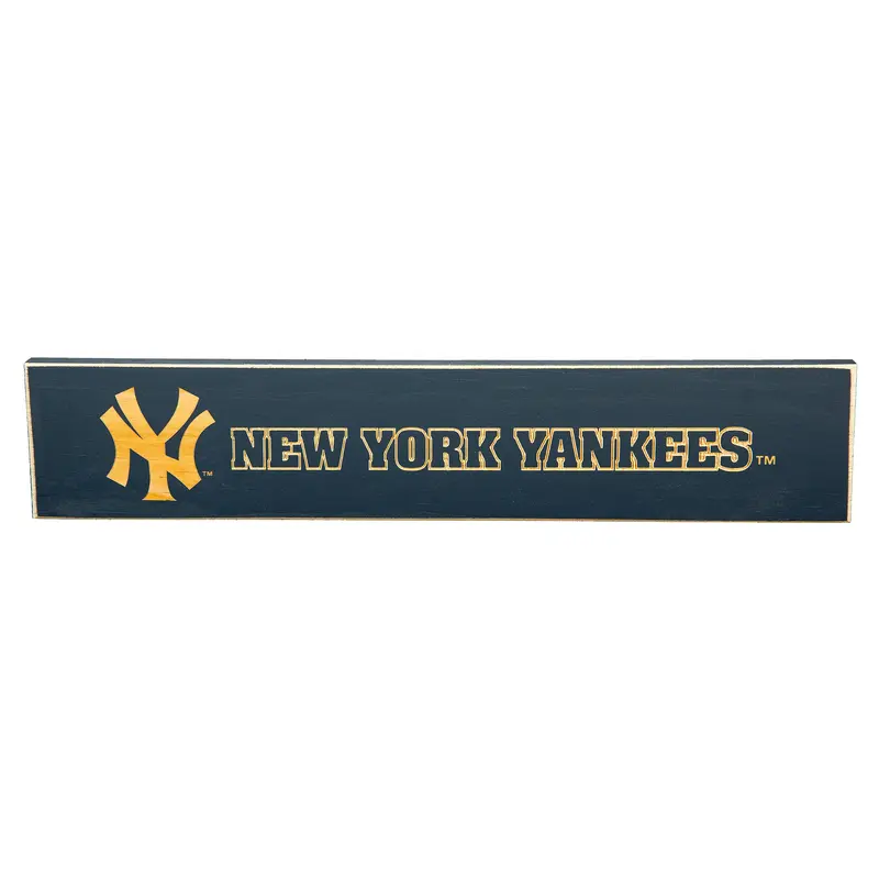 New York Yankees Engraved Wood Sign, 3.5" x 18"