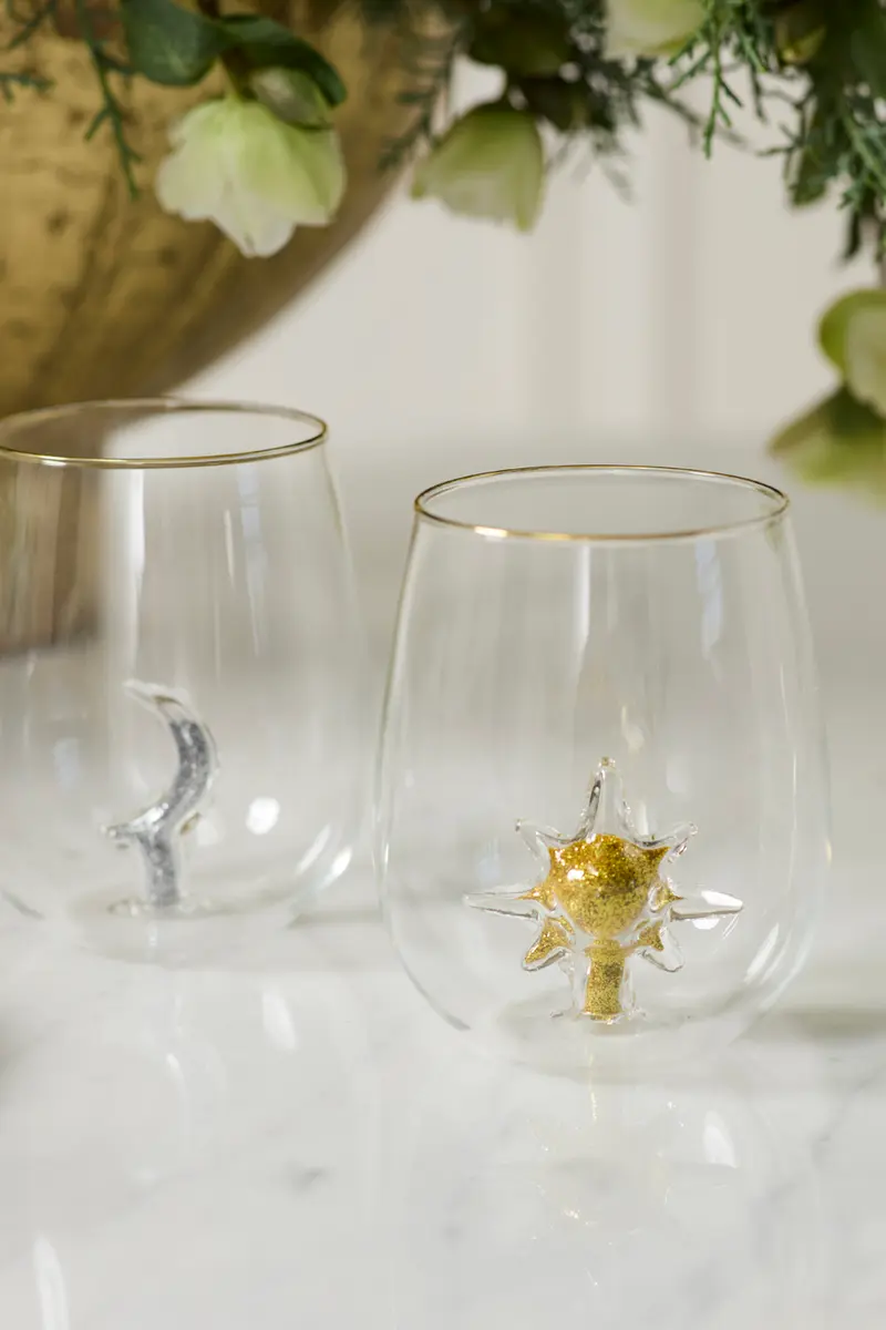 Night Sky Drinkware Set of 4 By Accent Decor