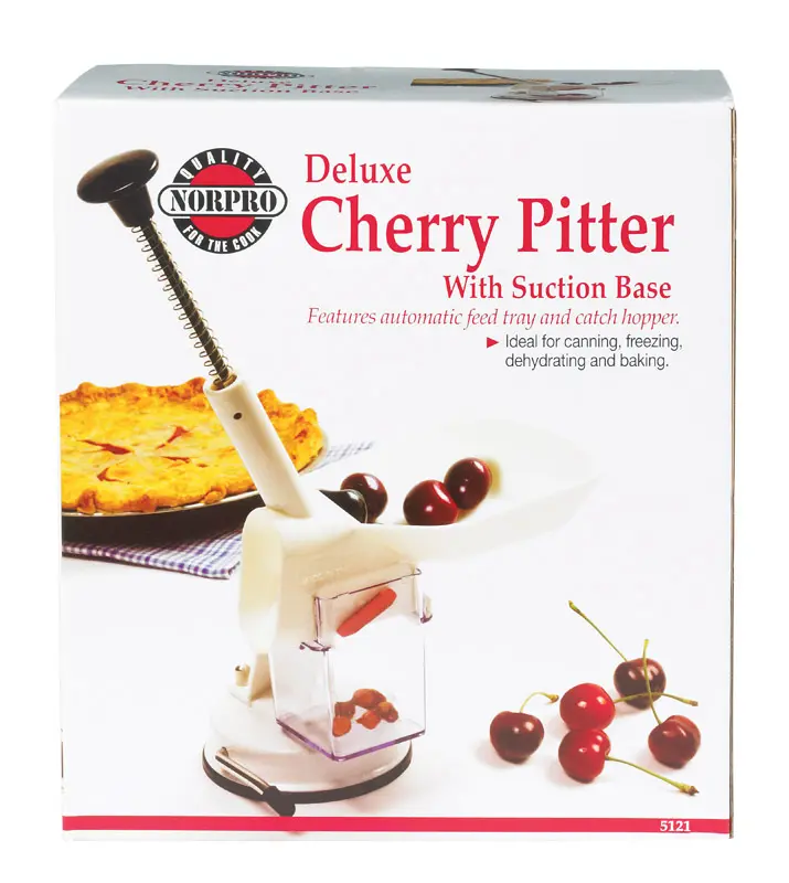 Norpro Nordic White ABS/Stainless Steel Deluxe Cherry Pitter - Open Box